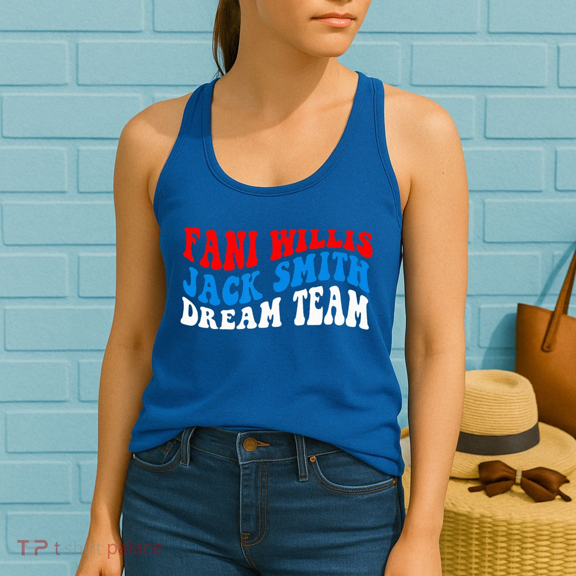 Fani Willis Jack Smith Dream Team Groovy US Flag Women's Tank Top