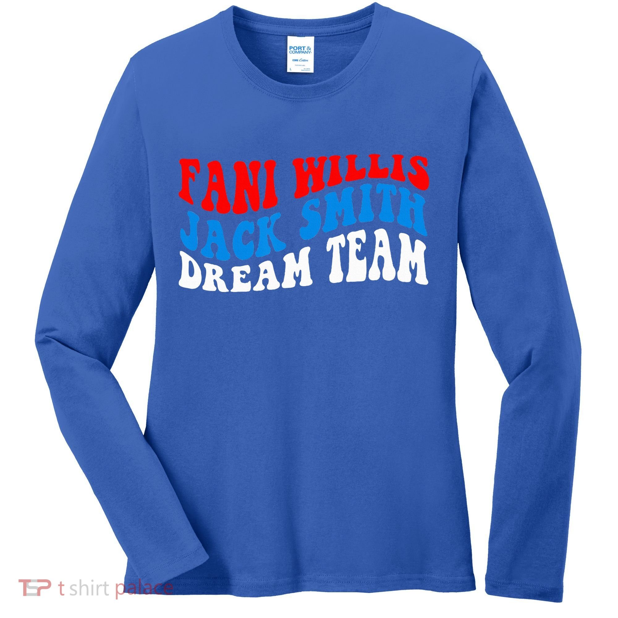 Fani Willis Jack Smith Dream Team Groovy US Flag Women's Long Sleeve Shirt