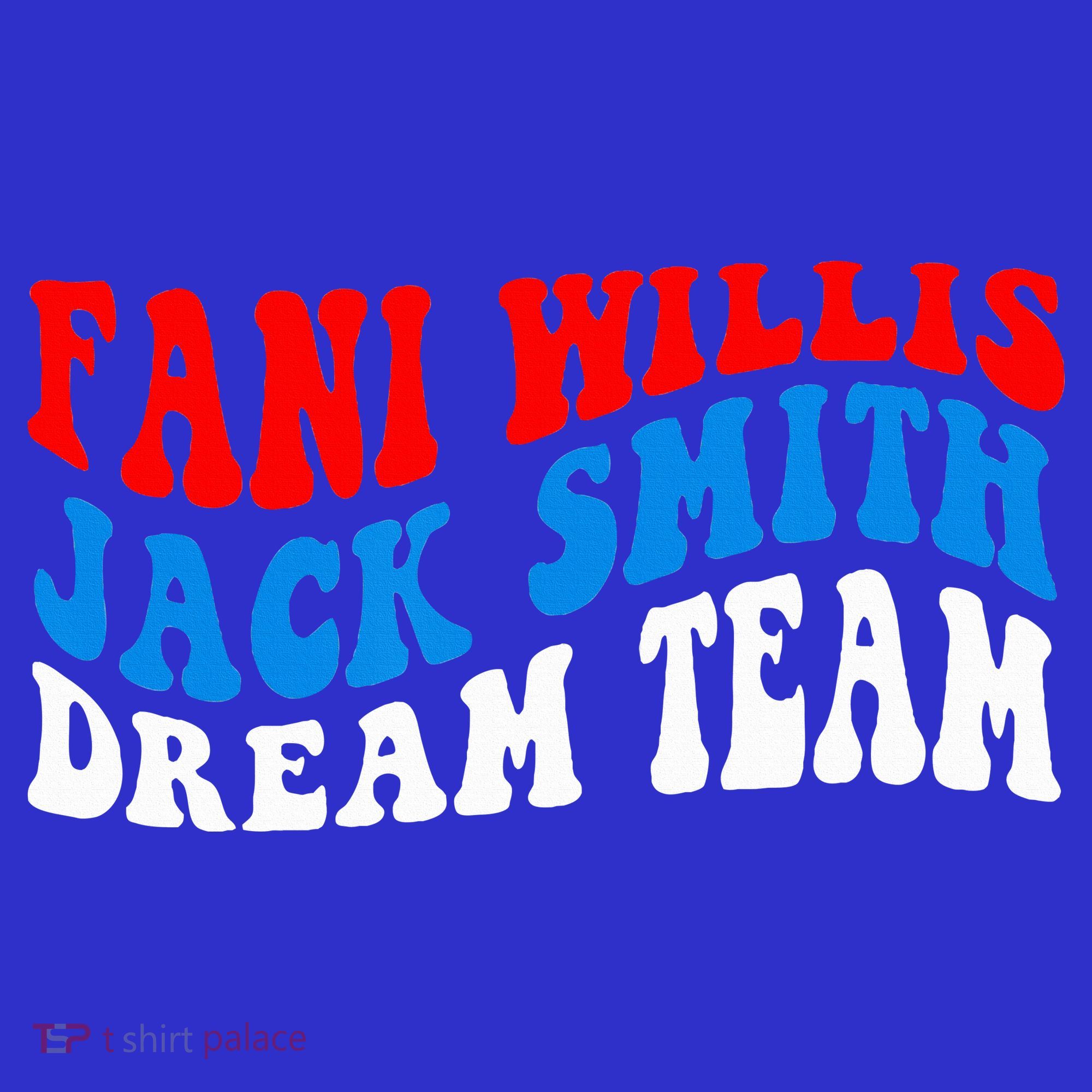 Fani Willis Jack Smith Dream Team Groovy US Flag Women's T-Shirt
