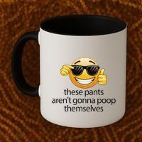 Funny Weird Joke Hilarious Sarcastic Gross Poop Meme Humor Coffee Mug thumb 2