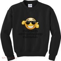 Funny Weird Joke Hilarious Sarcastic Gross Poop Meme Humor Kids Sweatshirt thumb 0