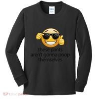 Funny Weird Joke Hilarious Sarcastic Gross Poop Meme Humor Kids Long Sleeve Shirt thumb 0