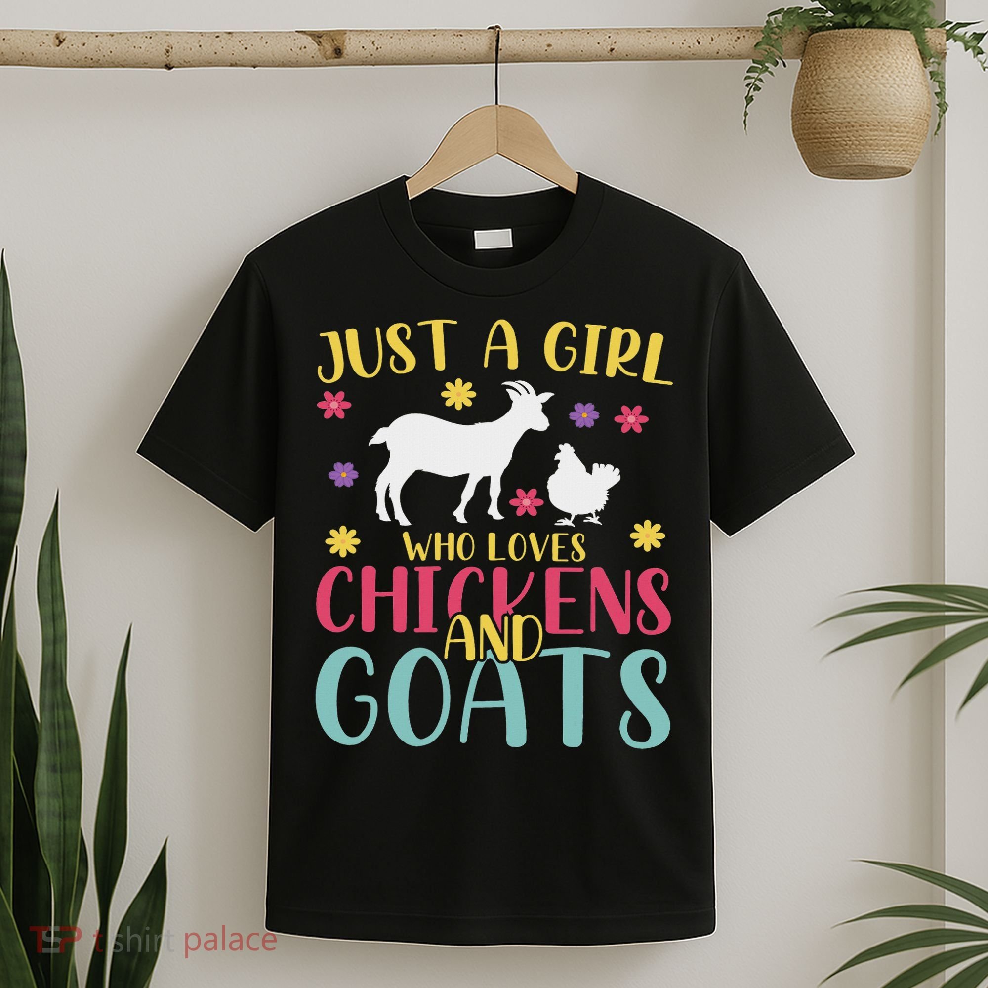 Farmer Women Just A Girl Who Loves Chickens And Goat T-Shirt