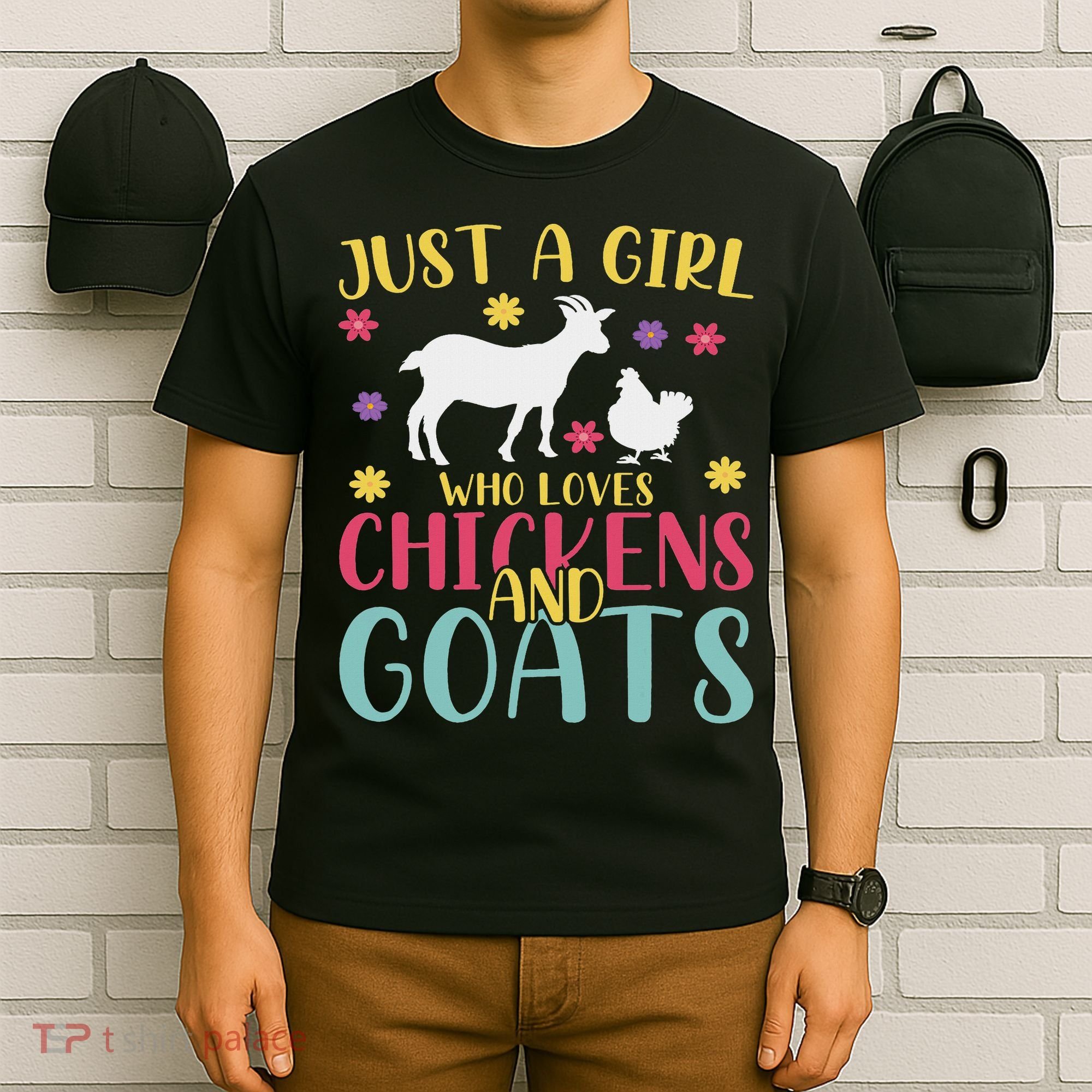 Farmer Women Just A Girl Who Loves Chickens And Goat T-Shirt
