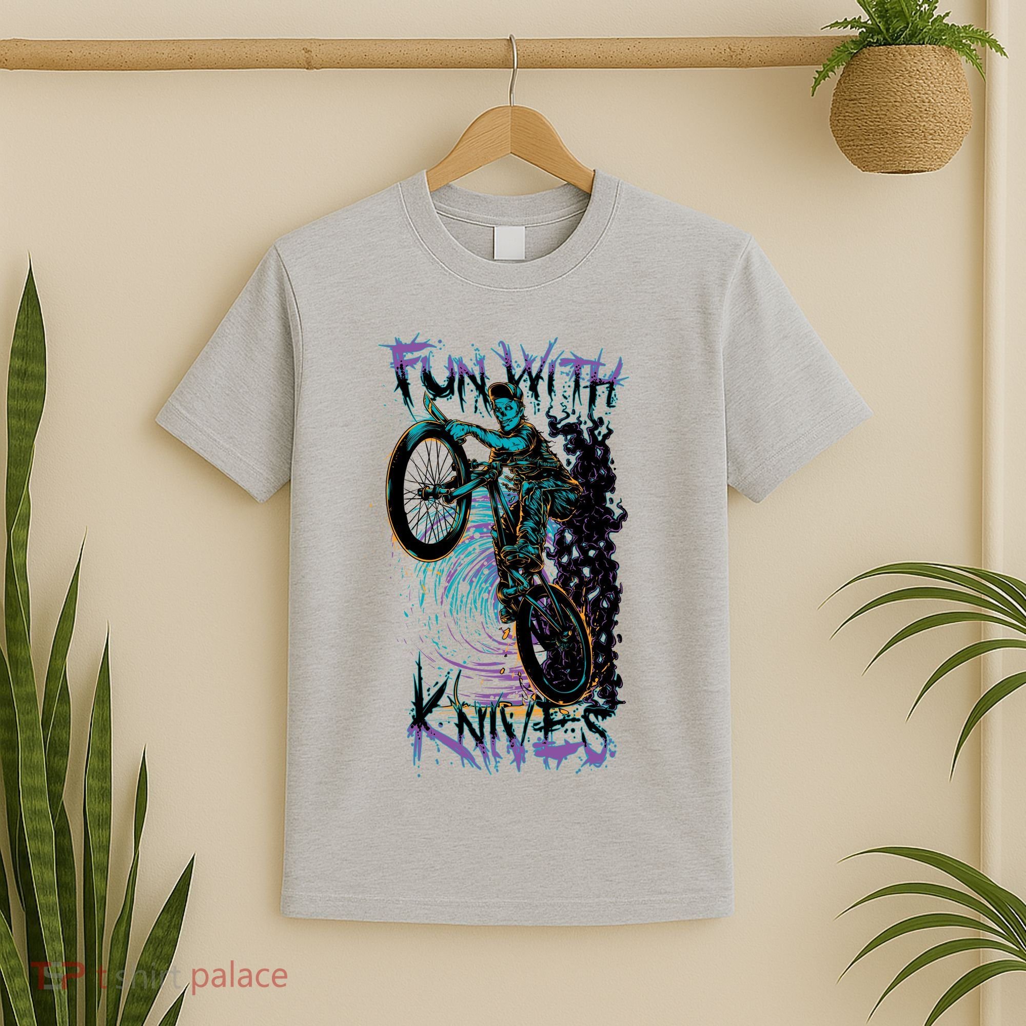 Fun With Knives Bike Trickster Rider T-Shirt
