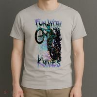 Fun With Knives Bike Trickster Rider T-Shirt thumb 3