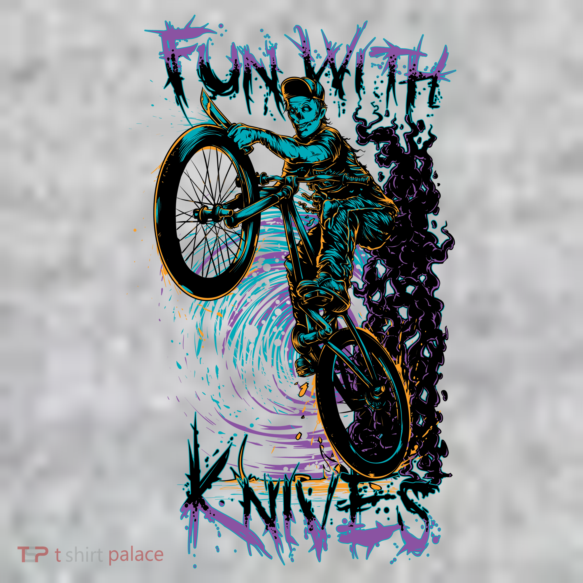 Fun With Knives Bike Trickster Rider T-Shirt