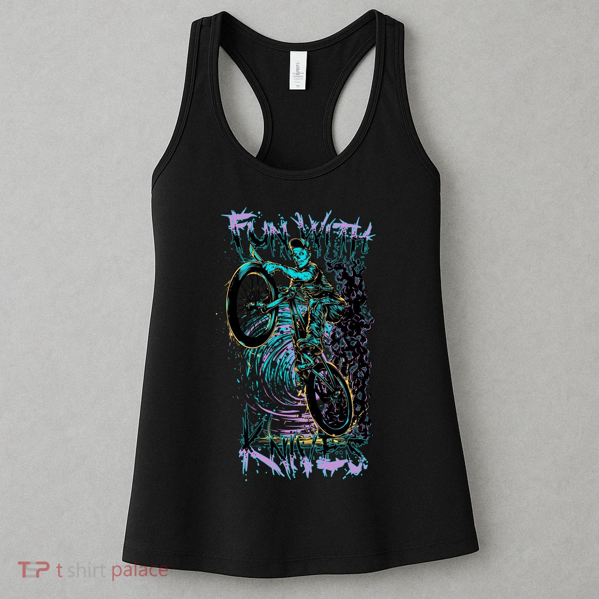 Fun With Knives Bike Trickster Rider Women's Tank Top
