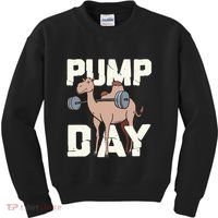 Funny Weight Lifting Hump Day Camel Fitness Humor Kids Sweatshirt thumb 0