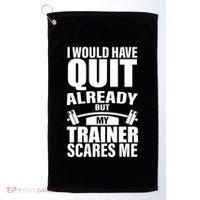 Funny Weight Lifting Gym Saying Workout Training Gift Golf Towel thumb 0
