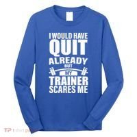 Funny Weight Lifting Gym Saying Workout Training Gift Long Sleeve Shirt thumb 0