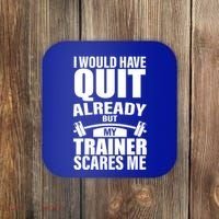 Funny Weight Lifting Gym Saying Workout Training Gift Coaster thumb 0