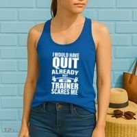 Funny Weight Lifting Gym Saying Workout Training Gift Women's Tank Top thumb 2