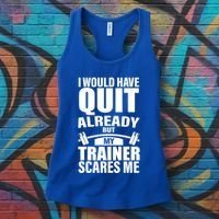 Funny Weight Lifting Gym Saying Workout Training Gift Women's Tank Top thumb 3