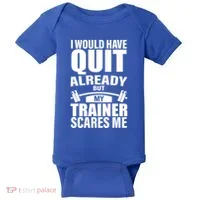 Funny Weight Lifting Gym Saying Workout Training Gift Baby Bodysuit thumb 0