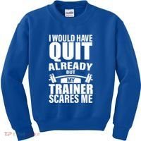 Funny Weight Lifting Gym Saying Workout Training Gift Kids Sweatshirt thumb 0