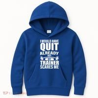 Funny Weight Lifting Gym Saying Workout Training Gift Kids Hoodie thumb 0