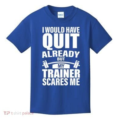 Funny Weight Lifting Gym Saying Workout Training Gift Kids T-Shirt