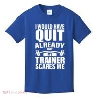 Funny Weight Lifting Gym Saying Workout Training Gift Kids T-Shirt thumb 0