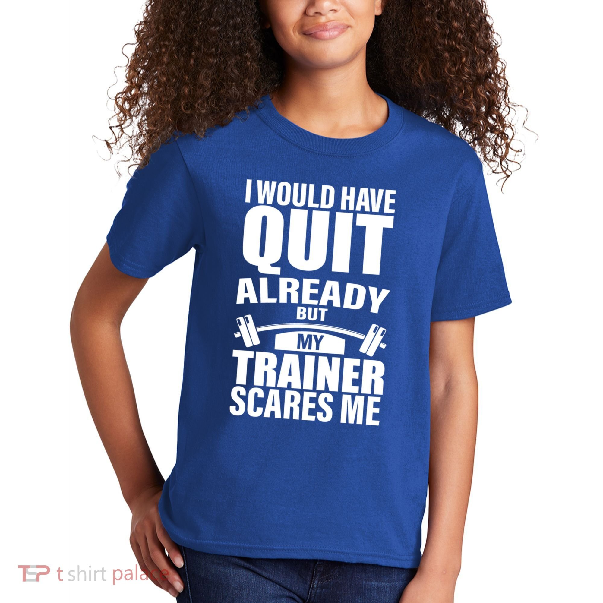 Funny Weight Lifting Gym Saying Workout Training Gift Kids T-Shirt