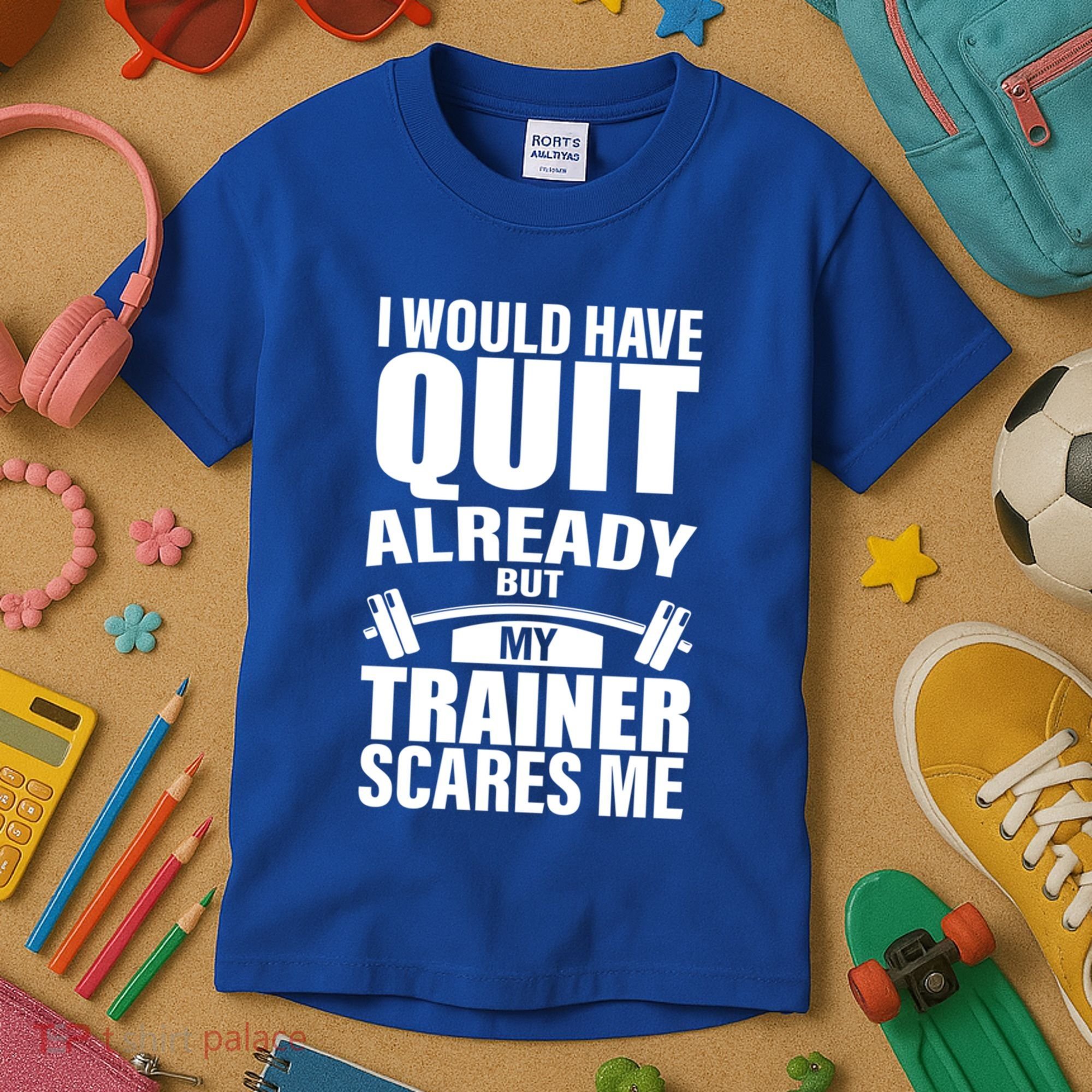 Funny Weight Lifting Gym Saying Workout Training Gift Kids T-Shirt