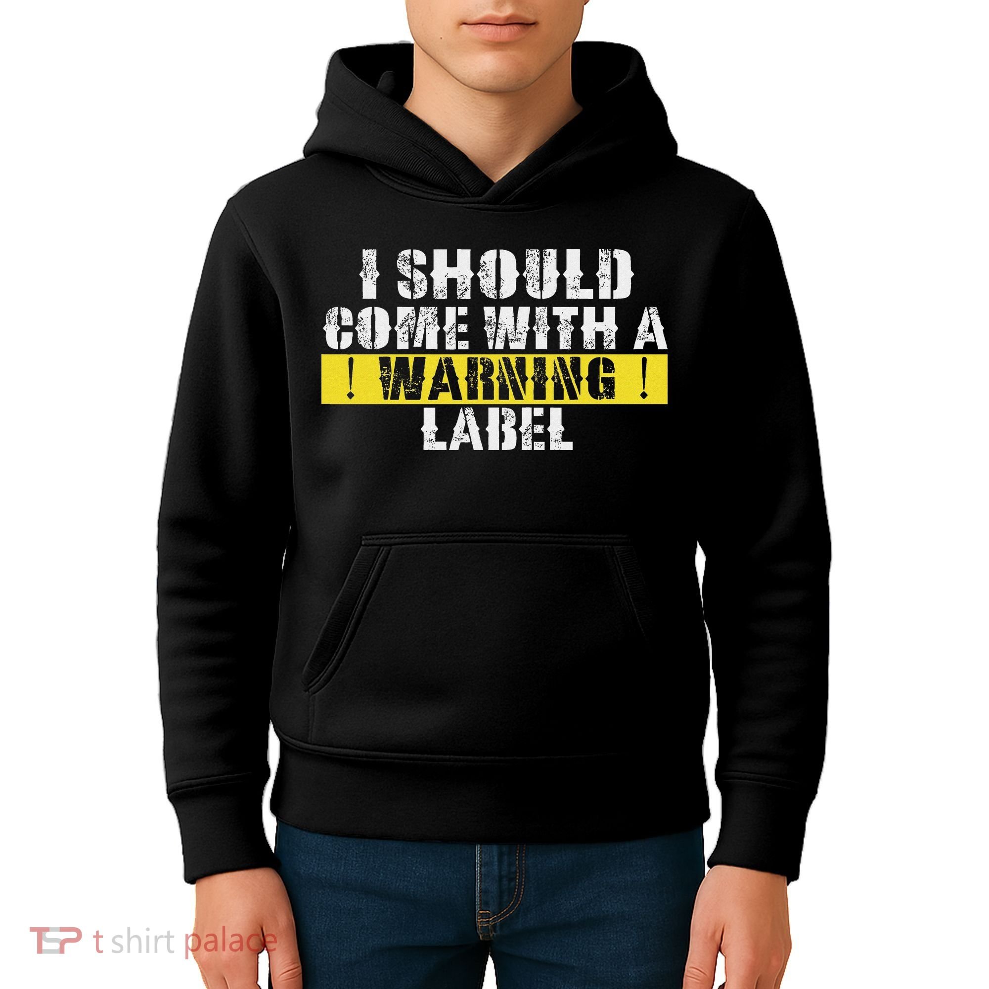 Funny Warning Label I Should Come With A Warning Label Kids Hoodie