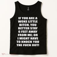 Funny Woke Little Bitch Tank Top thumb 2