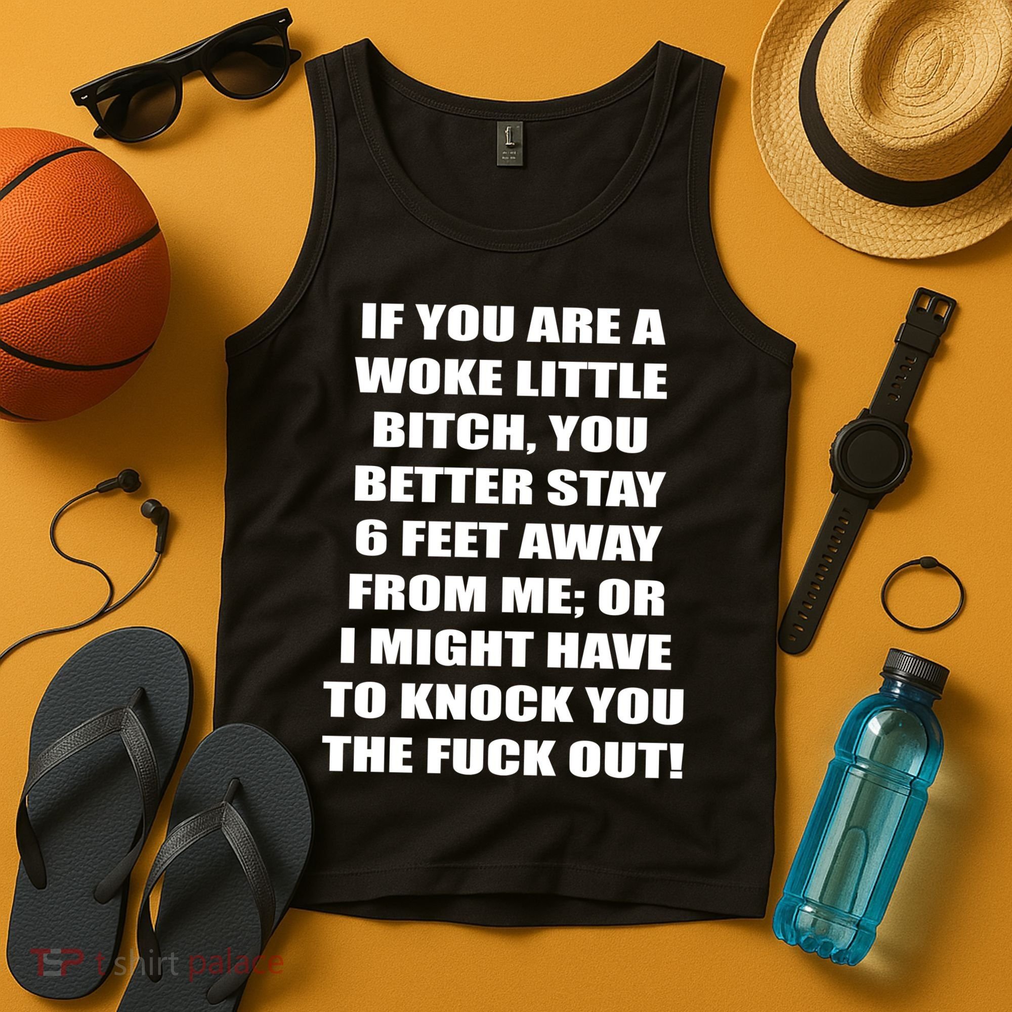 Funny Woke Little Bitch Tank Top