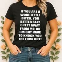 Funny Woke Little Bitch Women's T-Shirt thumb 2