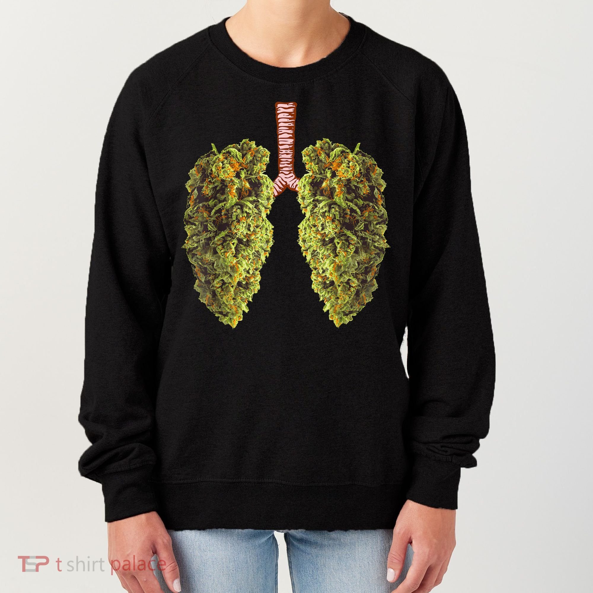 Funny Weed Lung Marijuana Bud THC Lung TShirt Women's Sweatshirt