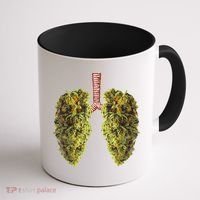 Funny Weed Lung Marijuana Bud THC Lung TShirt Coffee Mug thumb 1