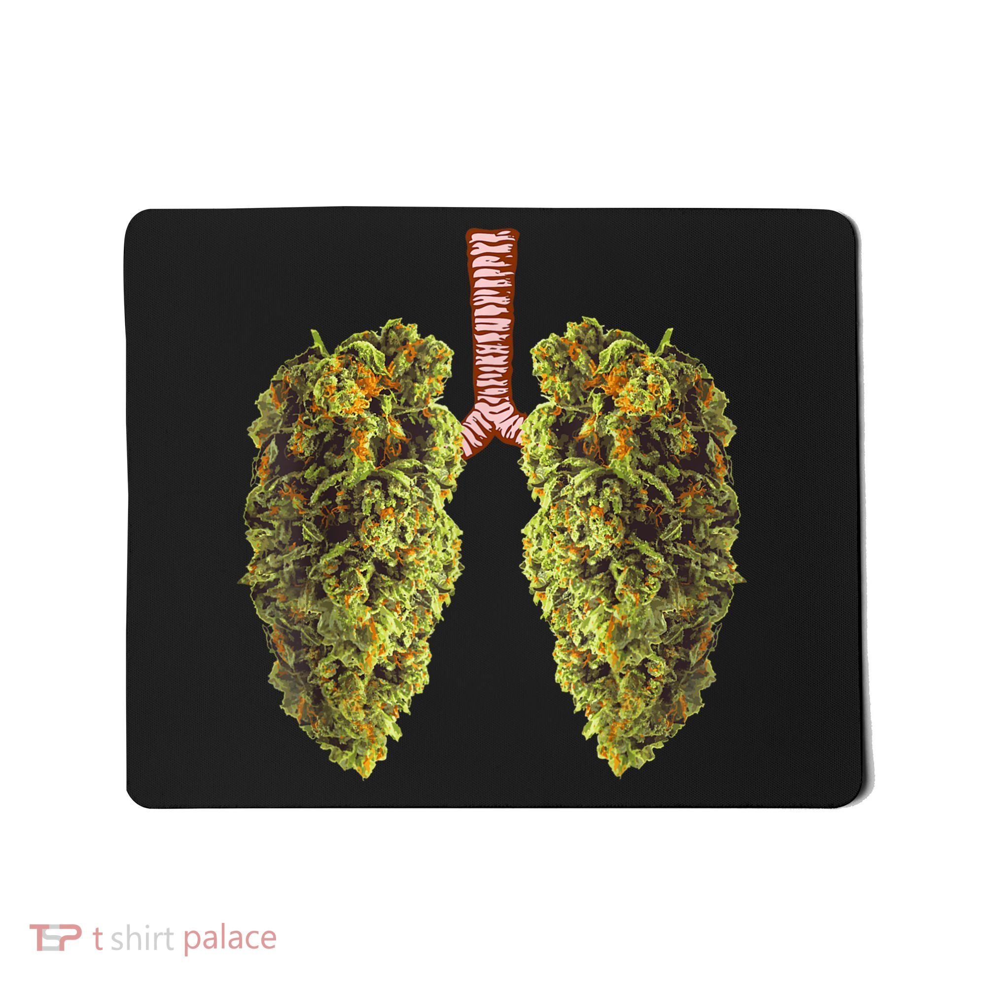 Funny Weed Lung Marijuana Bud THC Lung TShirt Mousepad