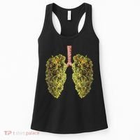 Funny Weed Lung Marijuana Bud THC Lung TShirt Women's Tank Top thumb 0