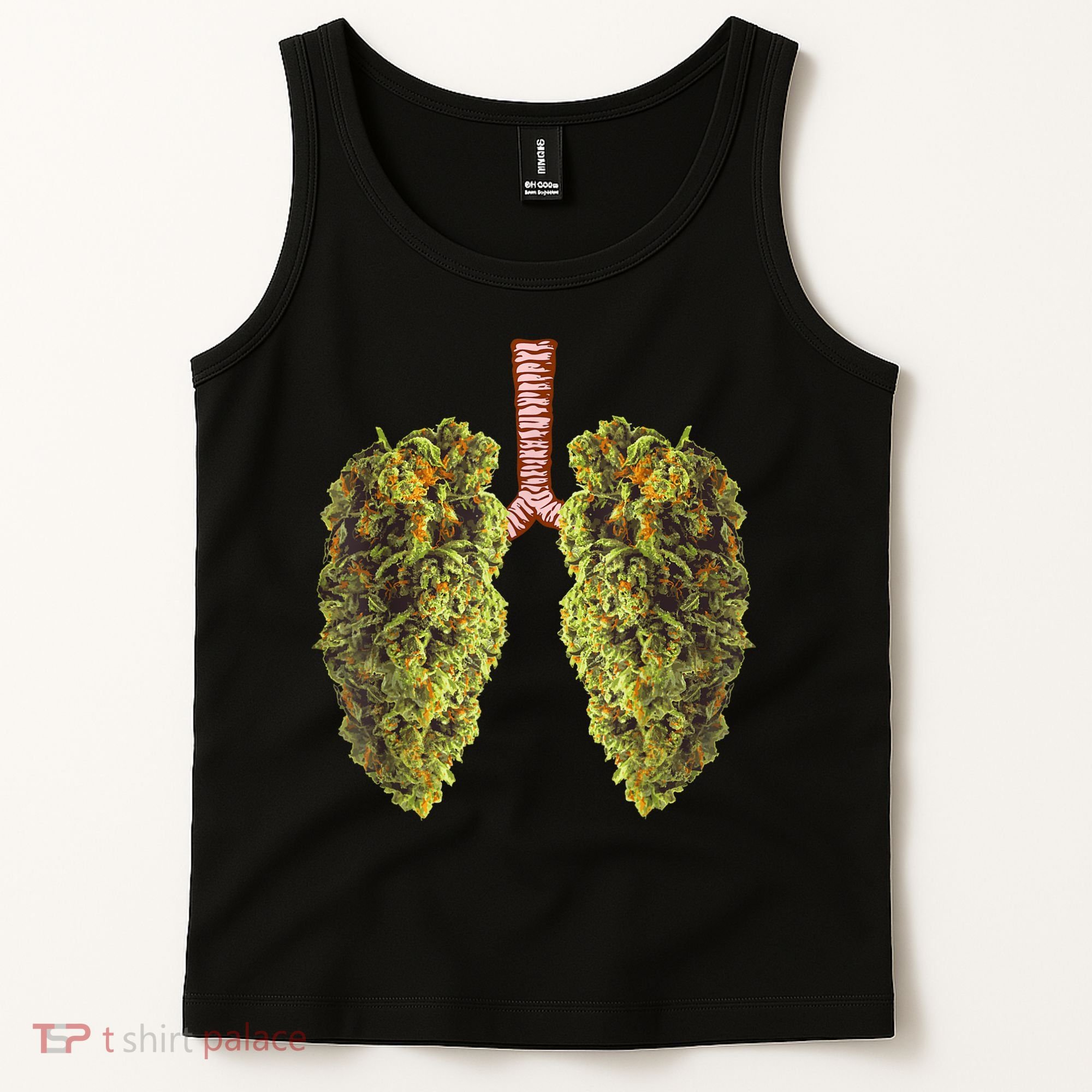 Funny Weed Lung Marijuana Bud THC Lung TShirt Tank Top