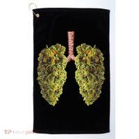 Funny Weed Lung Marijuana Bud THC Lung TShirt Golf Towel thumb 0