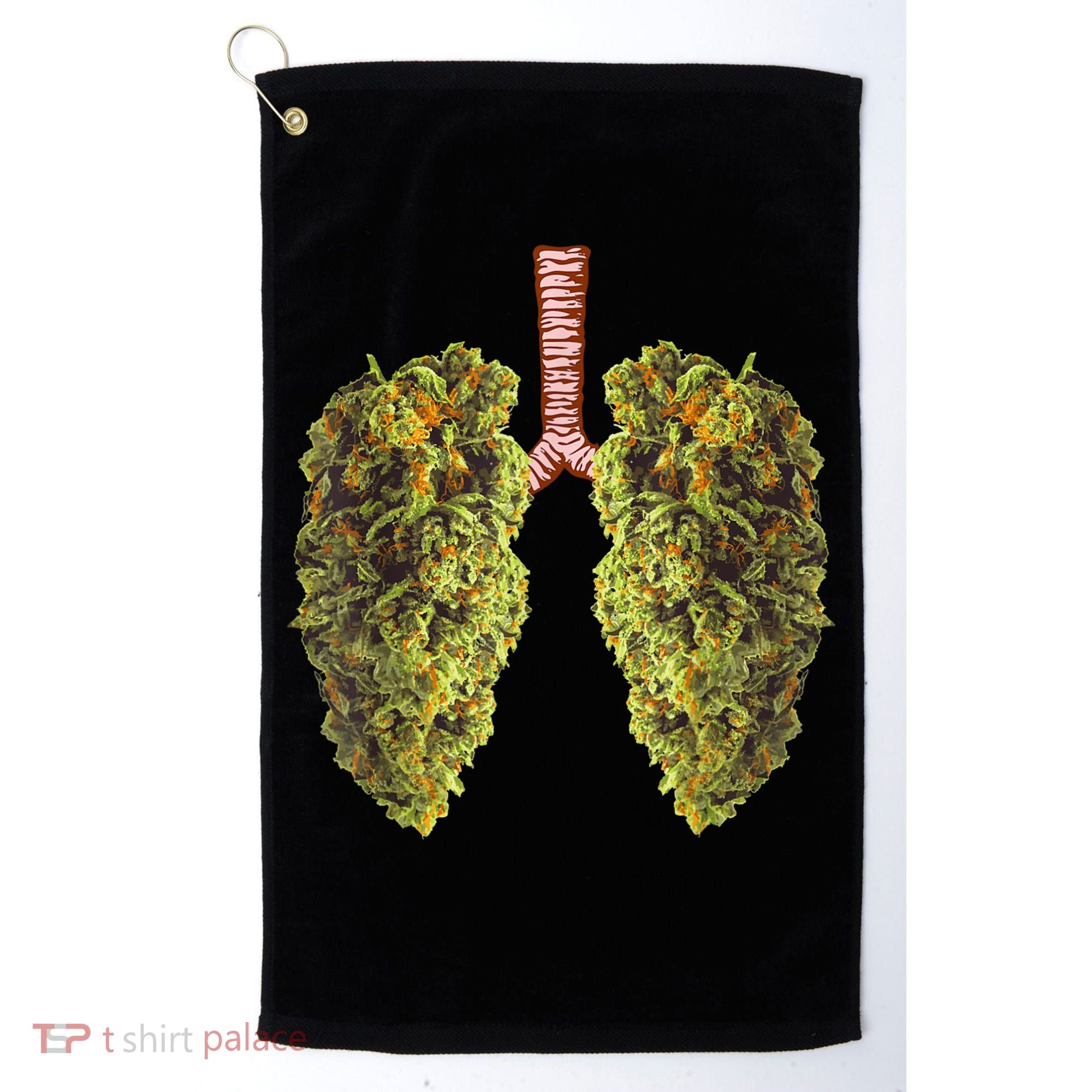 Funny Weed Lung Marijuana Bud THC Lung TShirt Golf Towel