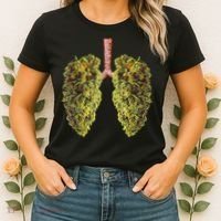 Funny Weed Lung Marijuana Bud THC Lung TShirt Women's T-Shirt thumb 2