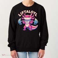 Fitness, Weight Lifting Training, Workout, Axolotl LIFTALOTL Women's Sweatshirt thumb 0