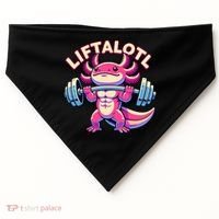 Fitness, Weight Lifting Training, Workout, Axolotl LIFTALOTL USA-Made Doggie Bandana thumb 0