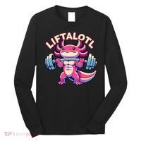 Fitness, Weight Lifting Training, Workout, Axolotl LIFTALOTL Long Sleeve Shirt thumb 0