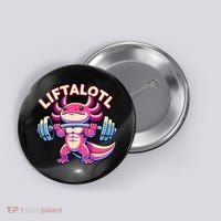 Fitness, Weight Lifting Training, Workout, Axolotl LIFTALOTL Button thumb 0