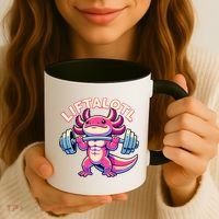 Fitness, Weight Lifting Training, Workout, Axolotl LIFTALOTL Coffee Mug thumb 3