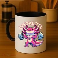 Fitness, Weight Lifting Training, Workout, Axolotl LIFTALOTL Coffee Mug thumb 4