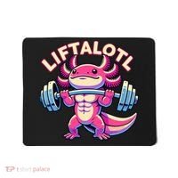 Fitness, Weight Lifting Training, Workout, Axolotl LIFTALOTL Mousepad thumb 0