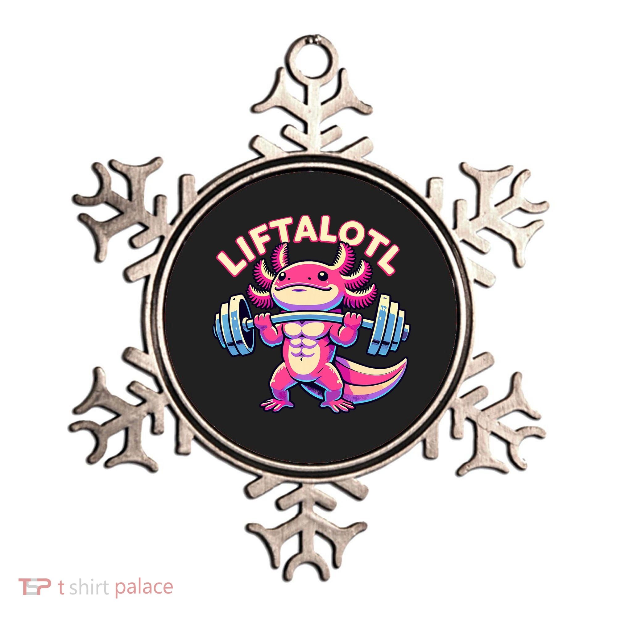 Fitness, Weight Lifting Training, Workout, Axolotl LIFTALOTL Ornament