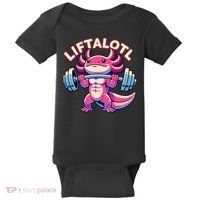 Fitness, Weight Lifting Training, Workout, Axolotl LIFTALOTL Baby Bodysuit thumb 0