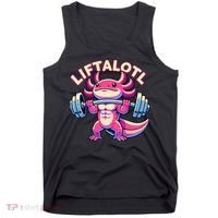 Fitness, Weight Lifting Training, Workout, Axolotl LIFTALOTL Tank Top thumb 0