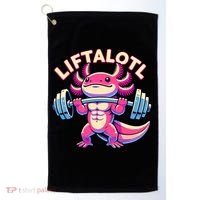 Fitness, Weight Lifting Training, Workout, Axolotl LIFTALOTL Golf Towel thumb 0
