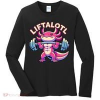 Fitness, Weight Lifting Training, Workout, Axolotl LIFTALOTL Women's Long Sleeve Shirt thumb 0