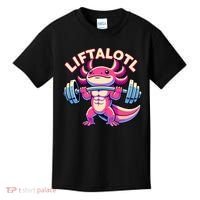Fitness, Weight Lifting Training, Workout, Axolotl LIFTALOTL Kids T-Shirt thumb 0
